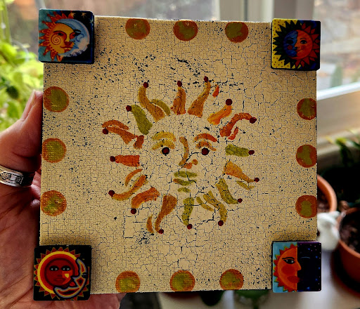 Hand-painted garden art by Happy Moose Garden Art