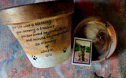 Bronze Gradient pet memorial planter color option
