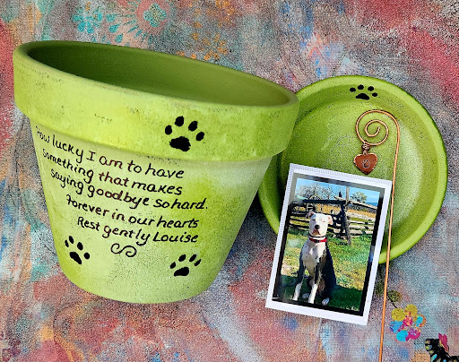 Moss Green pet memorial planter color option